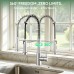 Kitchen Faucet with Pull Down Sprayer Stainless Steel Single Handle Pull Out Spring Sink Faucets